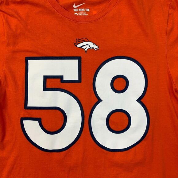 Nike T Shirt Mens M Medium Athletic Cut Denver Broncos Von Miller Short Sleeve - Picture 5 of 12